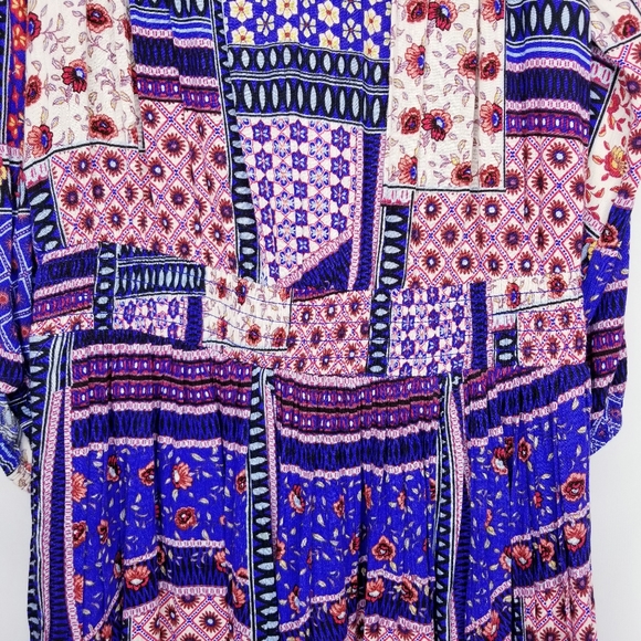 AEO - Cold Shoulder, Floral Boho Print Dress - Picture 9 of 15